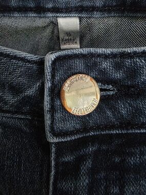 Jennifer Lopez Dark Blue Bootcut Jeans with Gold Button